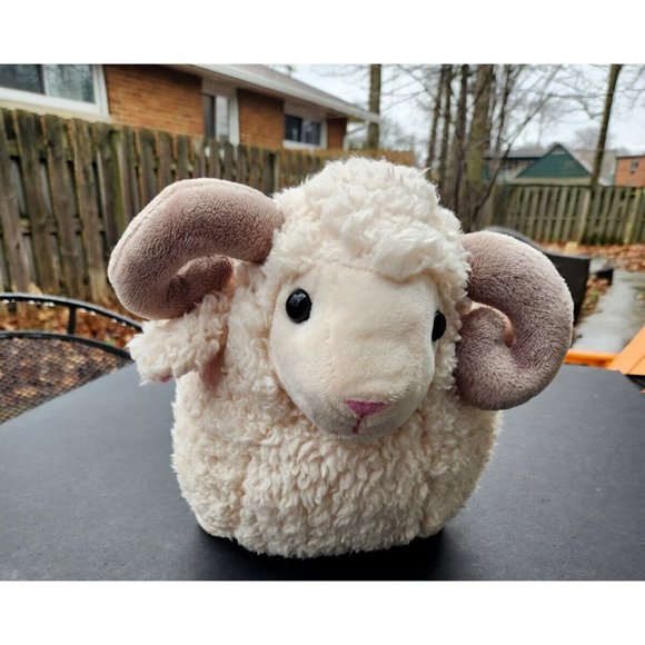 Pier 1 Plush Sheep Lamb Ram Ewe Stuffed Animal Toy - Picture 1 of 13